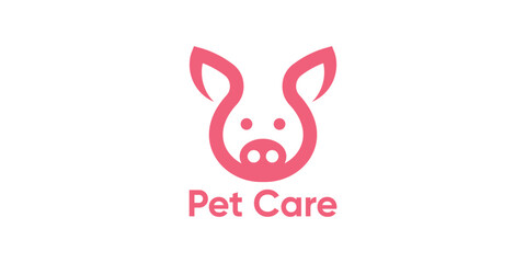 logo design pet and care,shop,design creative modern.
