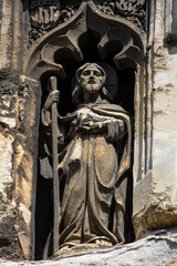 Obraz premium Religious Carving at St. Marys Church in Prittlewell, Southend
