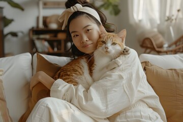 girl with cat