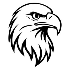 Fototapeta premium Majestic Eagle Head Icon Vector - Symbol of Freedom, Power, and Vision