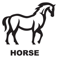 Obraz premium standing horse logo