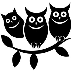 owls on a branch
