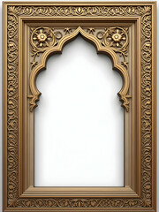 Obraz premium Golden Islamic Frame with Arch Cutout