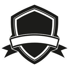 shield with ribbon