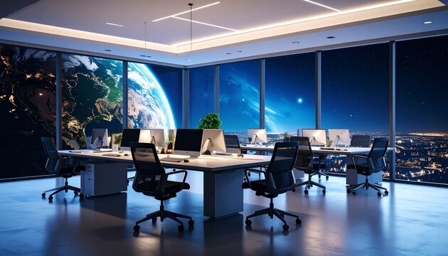 Oficina en el espacio