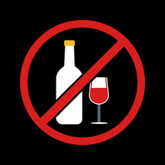 no alcohol sign