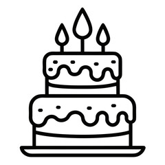 birthday cake vector illustration