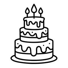 birthday cake vector illustration