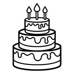 birthday cake with candles