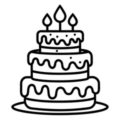 birthday cake vector illustration