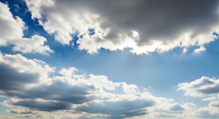 Dynamic Broken Cloud Texture Irregular Gaps Blue Sky Atmospheric Weather Backdrop