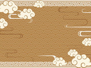 金色の中華風の背景素材