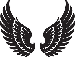Fototapeta premium angel wings silhouette vector illustration design
