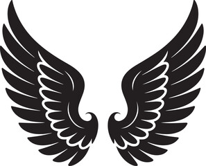 angel wings silhouette vector illustration design
