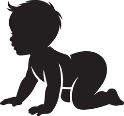 baby silhouette vector illustration design