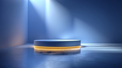 Smooth monochrome blue gradient background with luxury aesthetic and soft light transition, perfect for high-end product presentations, minimalist designs or elegant 4K backgrounds.