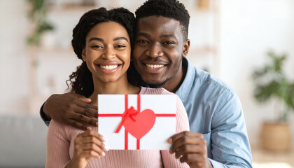 Happy couple with Valentines gift, and home.