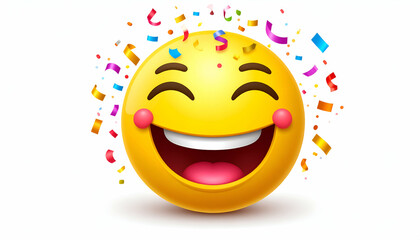 Happy Emoji Celebration Confetti.