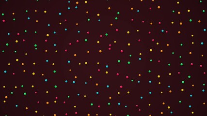 colorful sprinkles pattern on brown background animation, birthday and party celebration motion design element - Powered by Adobe