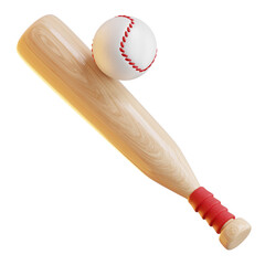 Cricket Bat 3D Icon