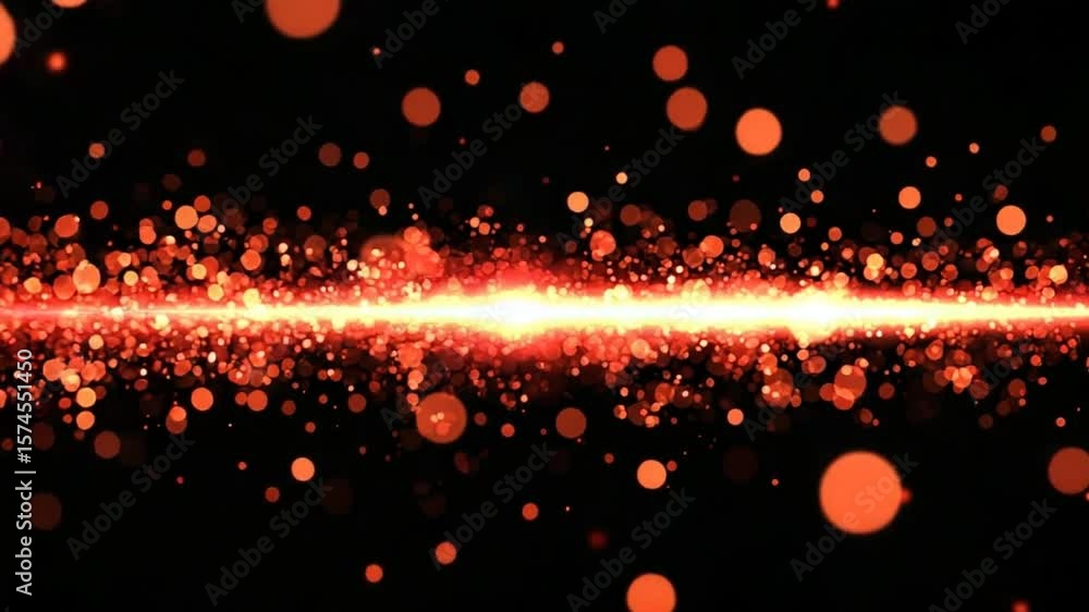 Poster abstract red particles shine on dark background - perfect for motion graphics and visual effects