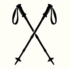 Obraz premium Two crossed steel swords, isolated metal tools vector illustration