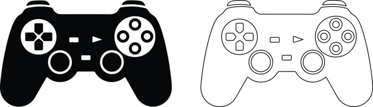 Video game controller icons. Joy Stick Icon Set. game console icon flat symbol. vector illustration on transparent background.
