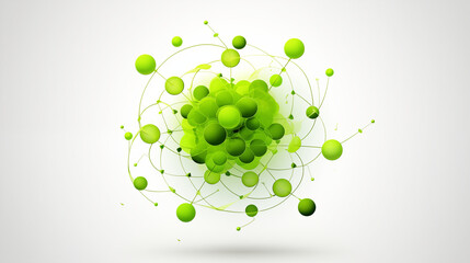 Stylized Atom Leaf Icon for Artificial Photosynthesis Debut – Flat Vector Silhouette Featuring Chlorophyll-Inspired Nucleus and Leaf-Shaped Electrons, Ideal for Eco-Tech Visuals, September 2025 Launch