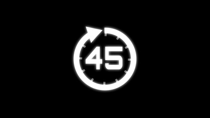 Fototapeta premium Open 24 hours number illustration. Clock icon timer number.