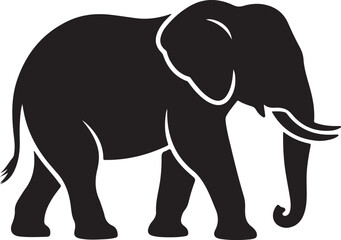 elephant silhouette vector illustration design