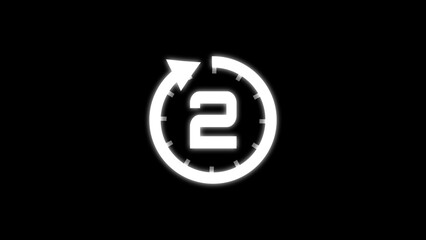 Open 24 hours number illustration. Clock icon timer number.