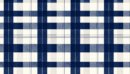 Seamless pattern of minimal navy and white color palette