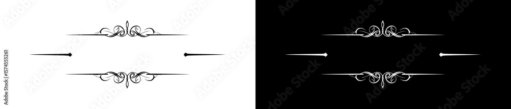 Poster decorative frame design element for highlighting text, isolated vector image, design element for pos