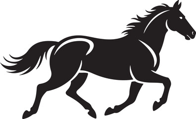 horse running silhouette vector illustration design