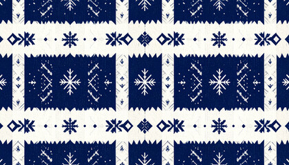 Seamless pattern of minimal navy and white color palette