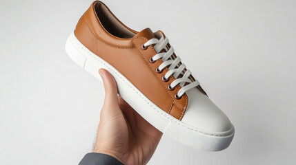 Brown Shoe in hand 