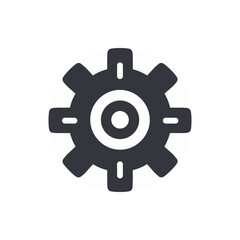 Abstract gear icon representing mechanical engineering concepts, set against a minimalist background