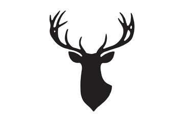 Fototapeta premium Deer Head Silhouette
