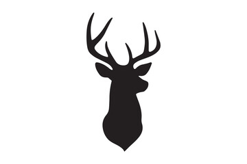 Fototapeta premium Deer Head Silhouette