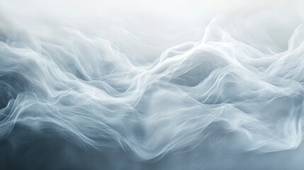 Obraz premium Abstract swirls of light gray and blue smoke