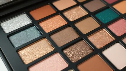 Palette of carefully curated eyeshadow shades perfect for creating a spectrum of exciting looks