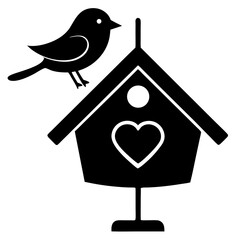  birdhouse with a heart shape