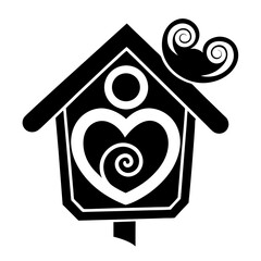  birdhouse with a heart shape
