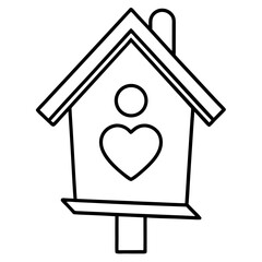  birdhouse with a heart shape