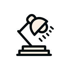 Modern desk lamp illuminating a workspace with a minimalistic design and soft lighting