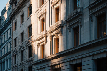 Obraz premium modern architectural facades showcase blend of classic elements reinterpreted for contemporary design