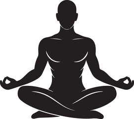 people meditating silhouette vector illustration design
