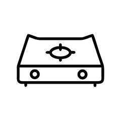 Gas stove line icon