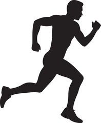 running man silhouette vector illustration design