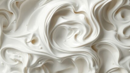 Obraz premium Abstract Creamy White Texture with Flowing Swirls and Subtle Details, Perfect for Backgrounds and Creative Design Projects